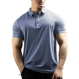 ＼即納あり／ Manatsulife メンズ ポロシャツ 半袖 速乾 ビジネス オフィス カジュアル 無地 襟付き オフィT 吸汗 ボタン付き シャツ 縦柄 ストレッチ 薄手 涼しい すっきり おしゃれ 仕事 制服 ゴルフウェア ブラック ネイビー グレー ブラウン ブルー PLDX11