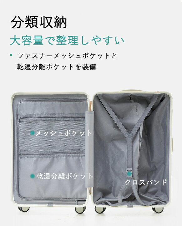 楽天市場】スーツケース キャリーケース フロントオープン 前開き USB 