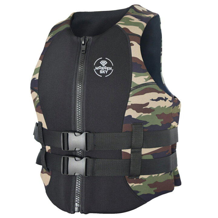 楽天市場 送料無料 Morgen Sky ライフジャケット フローティングベスト 迷彩柄 親子 男女カップル 大人 子供 キッズ ライフベスト 救命胴衣 Lifejacket 釣り フィッシングベスト カヤックフィッシング 防災 水中作業 川遊び 海水浴 マリンベスト 高浮力 Sky101