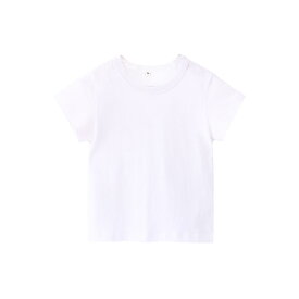 半袖 Tシャツ 100％綿 無地 子供 キッズ 80 90 100 110 120 130 140 150 コットン 吸汗速乾 幼稚園 小学校 体育 体操着 発表会 運動会 ダンス 洗い替え 白 黒シャツ ポイント消耗