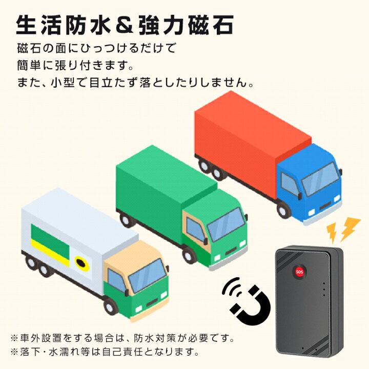 GPS 発信機 小型 SIM付き 90日使い放題 10000mAh リアルタイム 4G 完全 