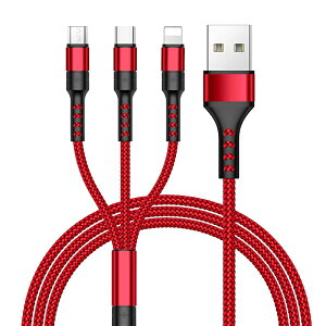 �X�}�z�[�d�P�[�u�� 3in1 USB�[�d�P�[�u�� iPhone�Ή� �[�d�P�[�u�� Type-C microUSB typec �P�[�u�� �}�� ���� �[�d �A�b�v�� �A���h���C�h andoroid �X�}�z ipad pro �|�C���g����