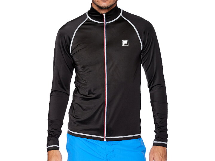 楽天市場 フィラ Fila ラッシュガード メンズ オールシーズン ブラック 黒 水泳 スイム 海水浴 ラッシュガード Bk スポーツマリオ