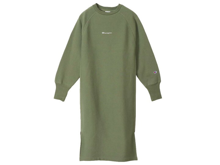楽天市場 チャンピオン Champion Reverse Weave Onepiece リバースウィーブ ワンピース レディース 秋 冬 コットン グリーン 緑 カジュアル 長袖 ワンピース Cw U007 560 スポーツマリオ