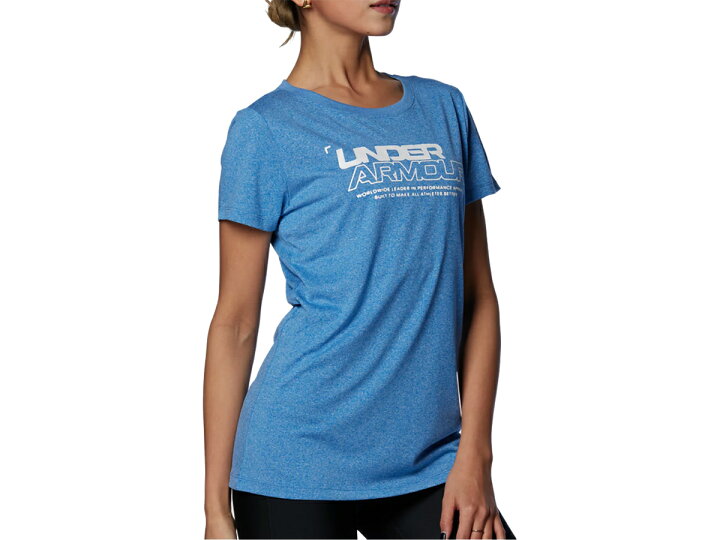 楽天市場 アンダーアーマー Under Armour ヘザー グラフィック Tシャツ レディース 春 夏 ブルー 青 スポーツ フィットネス 半袖 Tシャツ 474 スポーツマリオ