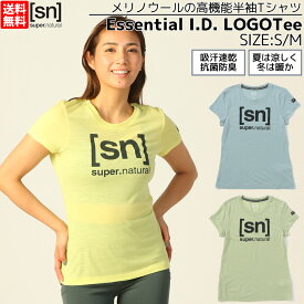 スーパーナチュラル sn super.natural エスエヌ Tシャツ Essential I.D. LOGO Tee エッセンシャル I.D. 定番 ロゴTシャツ レディース 春 夏 スポーツウェア フィットネスウェア ヨガウェア 半袖 ショートスリーブ SNW004783