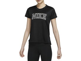 ナイキ NIKE Dri-FIT スウッシュ ショートスリーブ トップ レディース 春 夏 ブラック 黒 スポーツ フィットネス 半袖 Tシャツ DQ6372-010