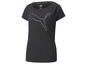 プーマ PUMA FAVORITE CAT フェイバリット キャット 半袖 Tシャツ レディース 春 夏 ブラック 黒 スポーツ フィットネス 半袖 Tシャツ 522853-01