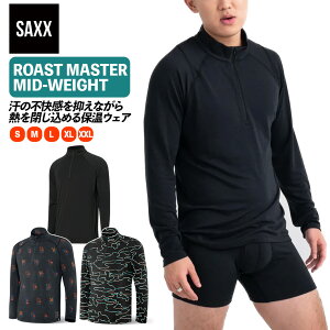 ROAST MASTER MID-WEIGHT LS 1/2 ZIP [Xg}X^[ ~bhEFCg Y gbvX OX[u n[tWbv TbNXA_[EFA[ SAXX UNDERWEAR SXLZ382