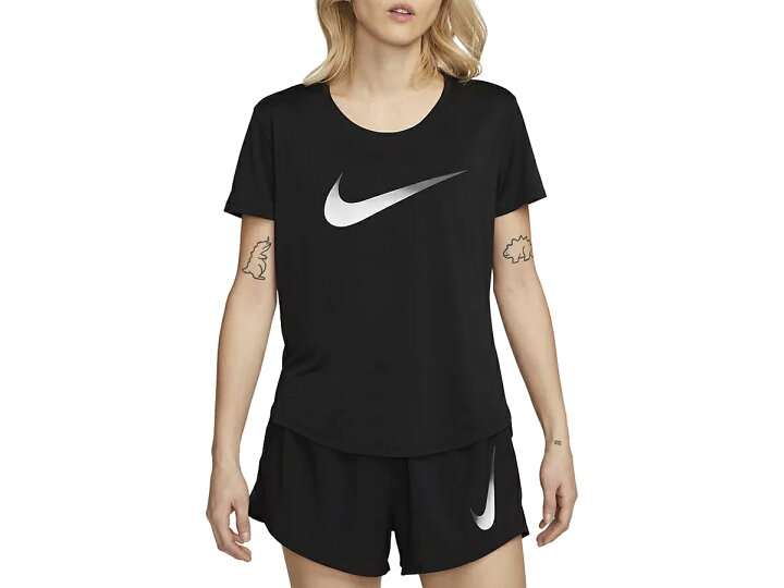 ナイキ NIKE Dri-FIT ワン ショートスリーブ ランニングトップ レディース 春 夏 ブラック 黒 スポーツ フィットネス 半袖 Tシャツ DX1026-010 スポーツマリオ ナイキ NIKE マラソン ヨガ フィットネス S 半袖 黒