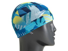 スピード speedo Seaside Color Block Mesh Cap シーサイドカラーブロックメッシュキャップ ユニセックス ブルー 青 水泳 スイム キャップ 帽子 SE12306-BL