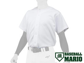 ミズノ MIZUNO GACHIユニフォームシャツ 一般 ホワイト 白 野球 練習着 シャツ 12JC2F6001