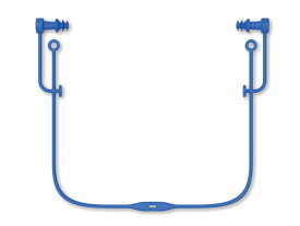 スワンズ SWANS シリコーン耳栓(コード付き) ユニセックス ブルー 青 水泳 スイム 小物 耳栓 大人用 SA57AB-004