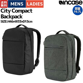 【apple公認】インケース incase シティ コンパクト バックパック City Compact Backpack 19.7L メンズ レディース ユニセックス オールシーズン リュック バッグ ブラック グレー カジュアル オフィス タウンユース 通勤 バックパック デイパック 37171078 37171080