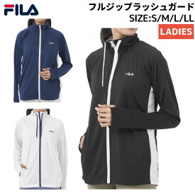 フィラ FILA フルジップラッシュガード レディース 水泳 スイム 海水浴 レジャー ラッシュガード 水陸両用 222721-1 BK