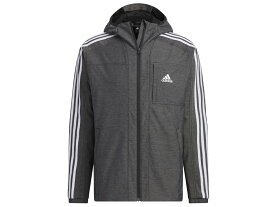 アディダス adidas 24/7 レギュラーフィット WIND. RDY デニム ウーブン レギュラーフード付きウインドブレーカージャケット メンズ ブラック 黒 スポーツ トレーニング パーカー ジャケット IJL72-IK7325