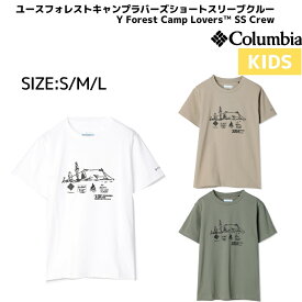 コロンビア Columbia ユースフォレストキャンプラバーズショートスリーブクルー キッズ 夏 半袖 カジュアル Tシャツ アウトドア キャンプ 親子 PY6498