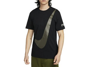 ナイキ NIKE スポーツウェア ビッグ スウッシュ ハイブリッド S/S Tシャツ メンズ 春 夏 ブラック 黒 スポーツ トレーニング 半袖 Tシャツ FD1243-010