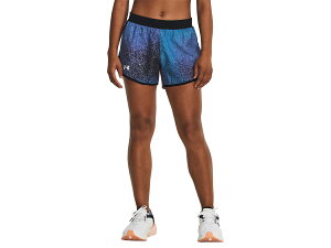 アンダーアーマー UNDER ARMOUR フライバイ2.0 プリント ショーツ レディース 春 夏 ブルー 青 スポーツ フィットネス ショート パンツ 1350198-466