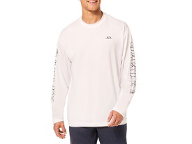 オークリー OAKLEY US規格 Enhance Qd Ls Tee Slv Evo 2.7 エンハンス Qd 長袖 Tシャツ Slv エヴォ 2.7 メンズ 春 秋 ホワイト 白 スポーツ トレーニング 長袖 Tシャツ FOA405827-100