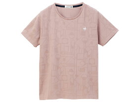 ルコック le coq sportif ジャガードニット 半袖Tシャツ レディース 春 夏 ピンク 桃色 スポーツ フィットネス 半袖 Tシャツ QMWXJA06-PK