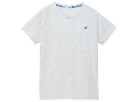 ルコック le coq sportif ジャガードニット 半袖Tシャツ レディース 春 夏 ホワイト 白 スポーツ フィットネス 半袖 Tシャツ QMWXJA06-WH