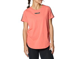 アンダーアーマー UNDER ARMOUR コットン ロングライン ショートスリーブTシャツ レディース 春 夏 ピンク 桃色 スポーツ フィットネス 半袖 Tシャツ 1384716-811