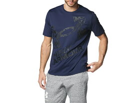 【マラソン期間限定クーポン付き！】アンダーアーマー UNDER ARMOUR テック XLロゴ ショートスリーブTシャツ メンズ 春 夏 ネイビー 紺 スポーツ トレーニング 半袖 Tシャツ 1384796-410