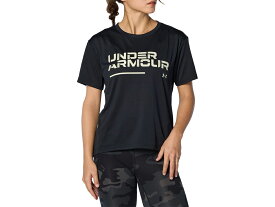アンダーアーマー UNDER ARMOUR テック クロップ ショートスリーブTシャツ レディース 春 夏 ブラック 黒 スポーツ フィットネス 半袖 Tシャツ 1384709-001