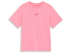 プーマ PUMA ESS+ MX NO1 ロゴ リラックス 半袖 Tシャツ レディース 春 夏 ピンク 桃色 スポーツ フィットネス 半袖 Tシャツ 680747-26