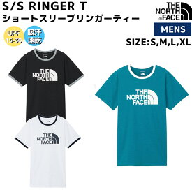 ノースフェイス THE NORTH FACE 【正規取扱店】S/S RINGER T ショートスリーブリンガーティー メンズ カジュアル Tシャツ 吸汗速乾 カジュアル シャツ 半袖 Tシャツ UVカット NT32373 BM K W