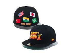 ニューエラ NEW ERA 59FIFTY STREET FIGHTER II ストリートファイターII タイトルロゴ ブラック キャップ カジュアル 帽子 14125311