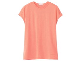 ダンスキン DANSKIN DRYMIX MESH FRENCH TEE ドライミックスメッシュフレンチティー レディース 春 夏 オレンジ 橙 スポーツ フィットネス 半袖 Tシャツ DC724102-OC