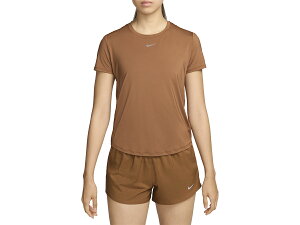 【10/25限定!当選確率1/2最大100%Pバック!】ナイキ NIKE Dri-FIT ワン クラシック ショートスリーブ トップ レディース 春 夏 ブラウン 茶色 スポーツ フィットネス 半袖 Tシャツ FN2799-281