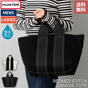 �y���K�戵�̔��X�z�n���^�[ HUNTER REFINED STITCH CANVAS TOTE ���t�@�C���h �X�e�B�b�` �L�����o�X �g�[�g�o�b�N �����Y ���f�B�[�X �u���b�N �z���C�g �J�W���A�� �o�b�O �L�����o�X �I�[�K�j�b�N