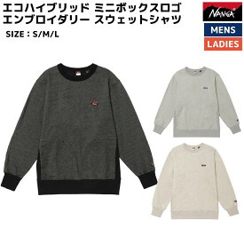 ナンガ NANGA ECO HYBRID MINI BOX LOGO EMBROIDERY SWEATSHIRT エコハイブリッド ミニボックスロゴ エンブロイダリー スウェットシャツ メンズ レディース ユニセックス カジュアル 春 秋 冬 パーカー スウェット トレーナー N00025