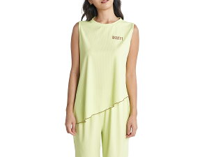 ロキシー ROXY LAGOON TANK ラグーン タンク レディース 春 夏 UVカット 速乾 リブ イエロー 黄色 スポーツ フィットネス タンクトップ RLY232008-LIM
