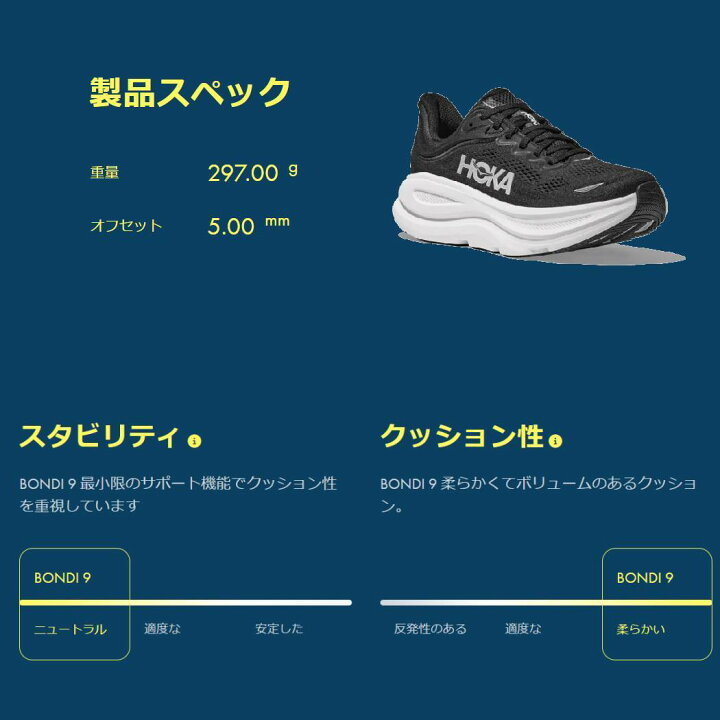 楽天市場】ホカ HOKA BONDI 9 EXTRA WIDE ボンダイ 9 エキストラワイド 