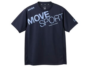 ムーブスポーツ MOVESPORT ドライメッシュ ビックロゴ 半袖シャツ メンズ 春 夏 ネイビー 紺 スポーツ トレーニング 半袖 Tシャツ ST5SHT01M-NVBL