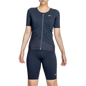 ナイキ NIKE ジップ付き半袖セパレーツ レディース ブラック 黒 水泳 スイム フィットネス 水着 2993125-009