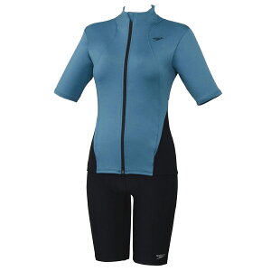 Xs[h speedo Short Sleeve Wavy Sepa V[gX[uEFCr[Zp fB[X u[  j XC tBbglX  SFW32501-SB