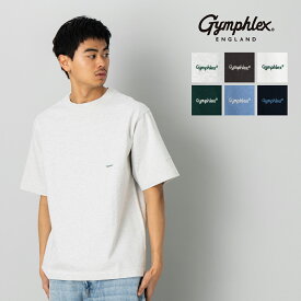 ジムフレックス GYMPHLEX ロゴ刺繍 半袖ビッグTシャツ メンズ 春 夏 コットン 綿 ボックスシルエット ボックスシルエット カジュアル 半袖シャツ クルーネック ロゴ 刺繍 透け感なし J-9271HWJ