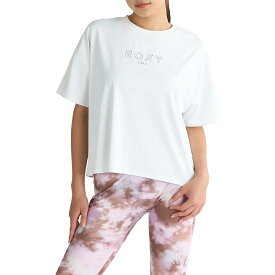 ロキシー ROXY TREAUSRE YOURSELF トレジャー ユアセルフ レディース 春 夏 水陸両用 速乾 ホワイト 白 スポーツ フィットネス 半袖 Tシャツ RST252563-WHT