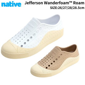 ネイティブ native Jefferson Wanderfoam Roam メンズ オールシーズン シューズ ホワイト 白 ピンク スリッポン シューズ スニーカー タウンユース 旅行 散歩 サンダル サスティナブル エコ F0000181