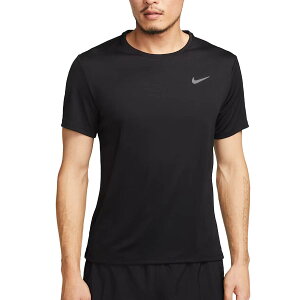 ナイキ NIKE Dri-FIT UV マイラー ショートスリーブ ランニングトップ メンズ 春 夏 ブラック 黒 スポーツ トレーニング 半袖 Tシャツ DV9316-010