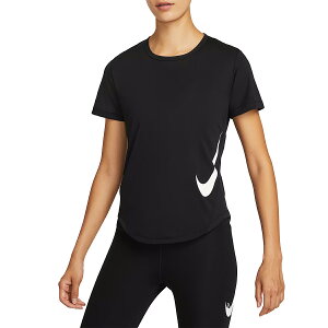 ナイキ NIKE Dri-FIT テンポ スウッシュ ラン ショートスリーブ ランニングトップ レディース 春 夏 ブラック 黒 スポーツ フィットネス 半袖 Tシャツ HV2773-010