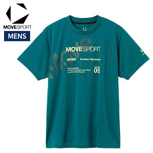 ムーブスポーツ MOVESPORT ライトウェイト 半袖シャツ メンズ 春 夏 グリーン 緑 スポーツ トレーニング 半袖 Tシャツ ST5FHT01M-GR00