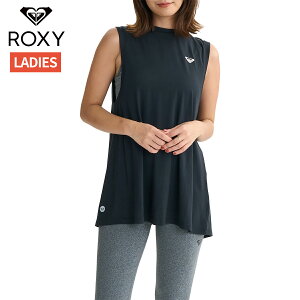 ロキシー ROXY FEEL THE WIND TANK フィール ザ ウィンド タンク レディース 春 夏 水陸両用 速乾 UVカット ブラック 黒 スポーツ フィットネス タンクトップ ノースリーブ RSL254512-BLK
