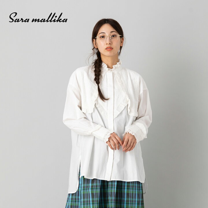 楽天市場】サラマリカ Sara mallika COTTON PINTUCK LACE BLOUSE 