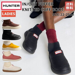 n^[ HUNTER yK戵̔XzIN/OUT PUFFER KNITTED CUFF BOOT C/AEg jbeBh Jt Xbp u[c fB[X H ~ uE ubN CG[ sN zCg V[Y Xj[J[